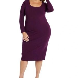NWT Ava & viv 2X Elegant Purple Women's Dress